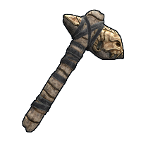 Bone Dragon Hatchet in Rust