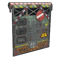Trash Garage Door in Rust
