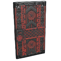 Fretwork Door in Rust