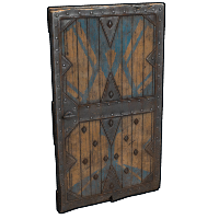 Fortified Castle Door in Rust