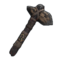 Ritual Stone Hatchet in Rust