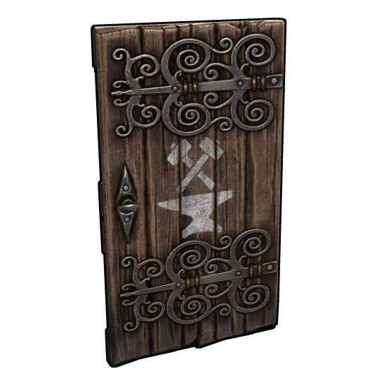 Artisan Wooden Door in Rust