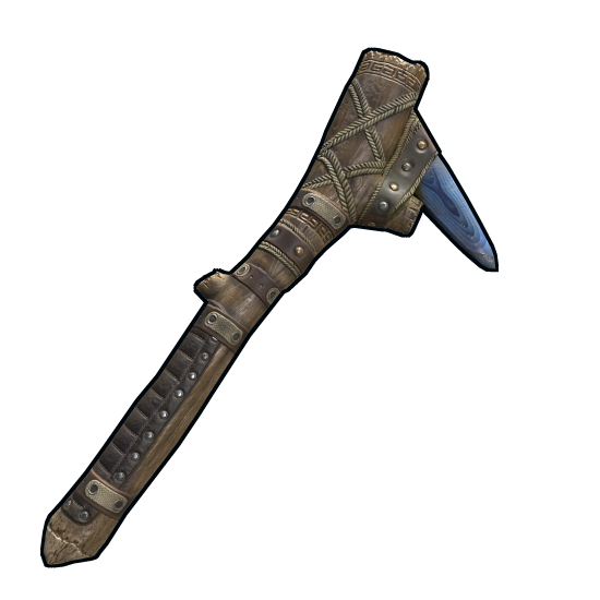 Gravel Stone Pickaxe in Rust