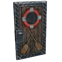 Boat House Door in Rust