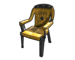 Yellow Ornate Chair