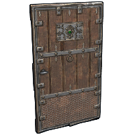 Ornate Wooden Door in Rust
