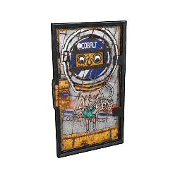 Cobalt Graffiti Door