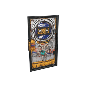 Cobalt Graffiti Door