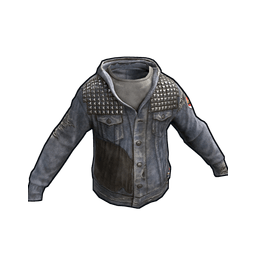 Denim Studded Hoodie