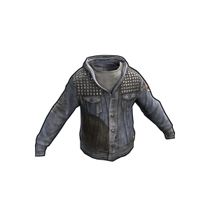 Denim Studded Hoodie