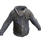 Denim Studded Hoodie