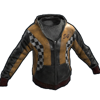 Yellow Racer Hoodie in Rust