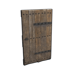 Riveted Wooden Door