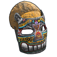 Sunrise Metal Facemask in Rust