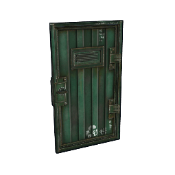 Green Armored Container Door