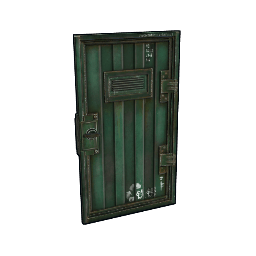 Green Armored Container Door