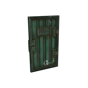 Green Armored Container Door