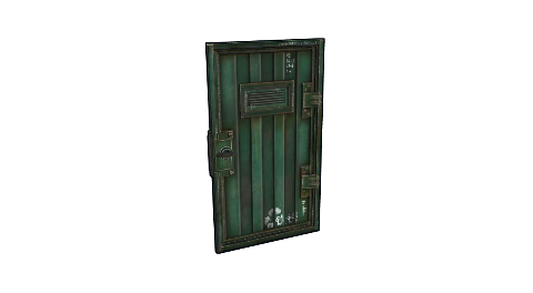Green Armored Container Door