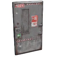 Grey Fire Door in Rust