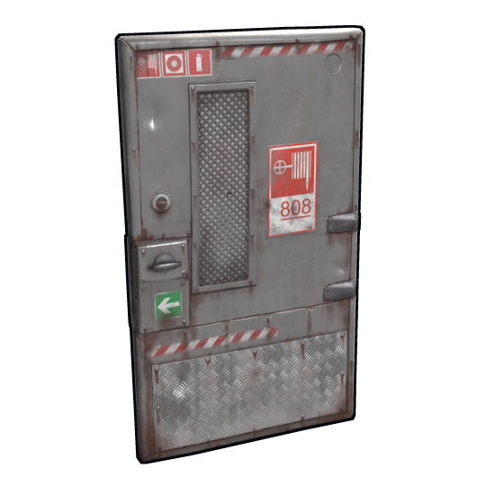 Grey Fire Door in Rust