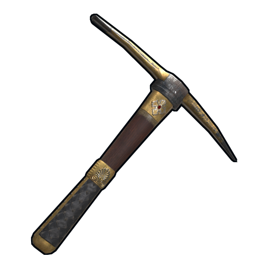 Ornate Pick Axe in Rust
