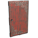 Red Decorative Wood Door