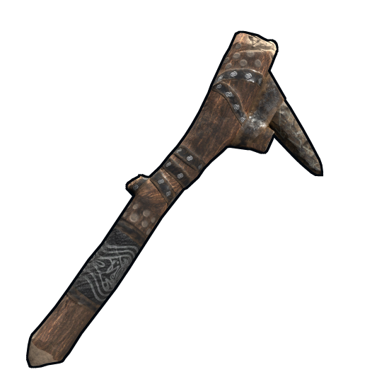 Ancient Gods Stone Pickaxe in Rust