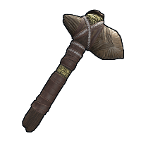 Fossil Tooth Hatchet in Rust