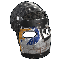 Space Rocket Face Mask in Rust