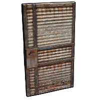 Recycled Garage Door in Rust