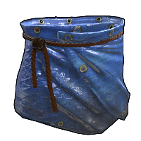 Blue Tarp Skirt in Rust