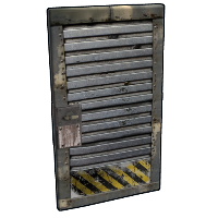Metal Shutter Door in Rust