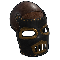 Steampunk Leather Mask in Rust