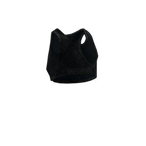 Black Mesh Crop Top