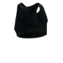 Black Mesh Crop Top