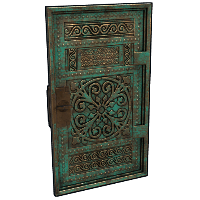Corroded Bronze Door in Rust
