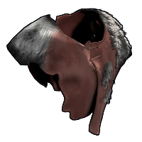 Grey Wolf Hide Poncho in Rust