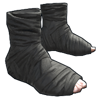 Burlap Ninja Slippers in Rust