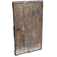 Old Heavy Wooden Door in Rust