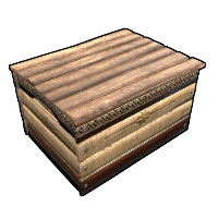 Medieval Small Wooden Box in Rust