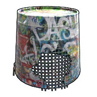 Graffiti Bucket Helmet in Rust