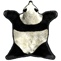 Panda Rug in Rust