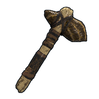 Large Fruit Pit Hatchet in Rust