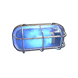 Blue Industrial Wall Light