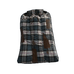 Blue Plaid Sleeping Bag