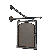Two Sided Hanging Sign in Rust
