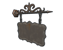 Two Sided Ornate Hanging Sign