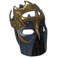 Conquest Metal Face Mask in Rust