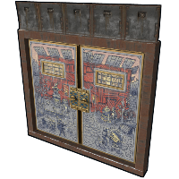 Porcelain Armored Double Door in Rust