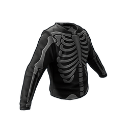 Skeleton Costume Burlap Shirt
